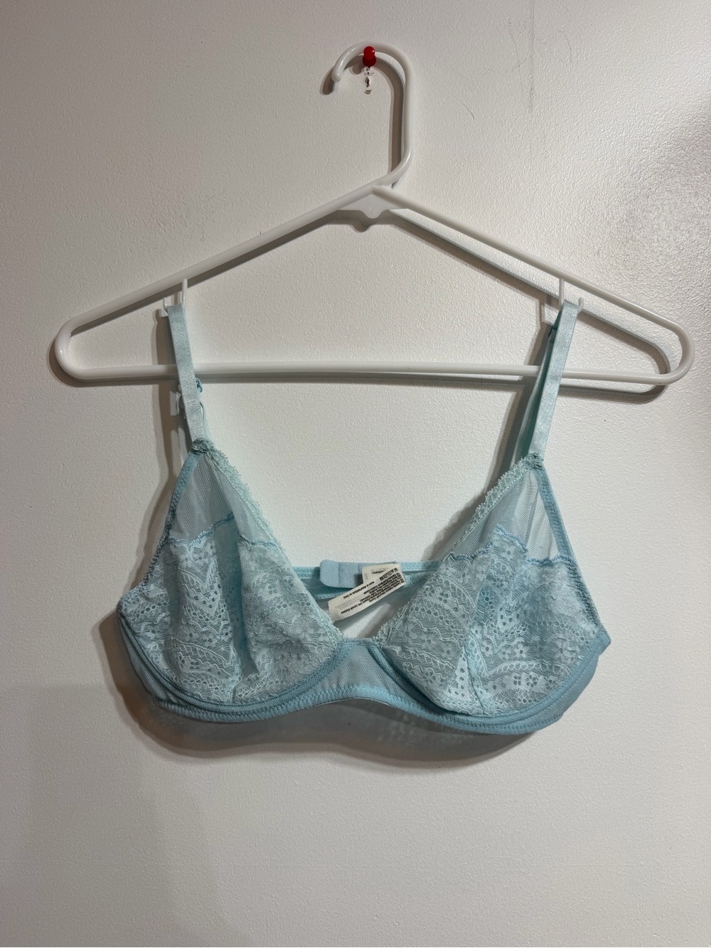 Intimately Free People Light Blue Lace Mesh Underwire Bra 34D